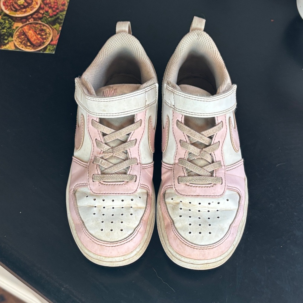 Nike Kids Pink and White Sneakers